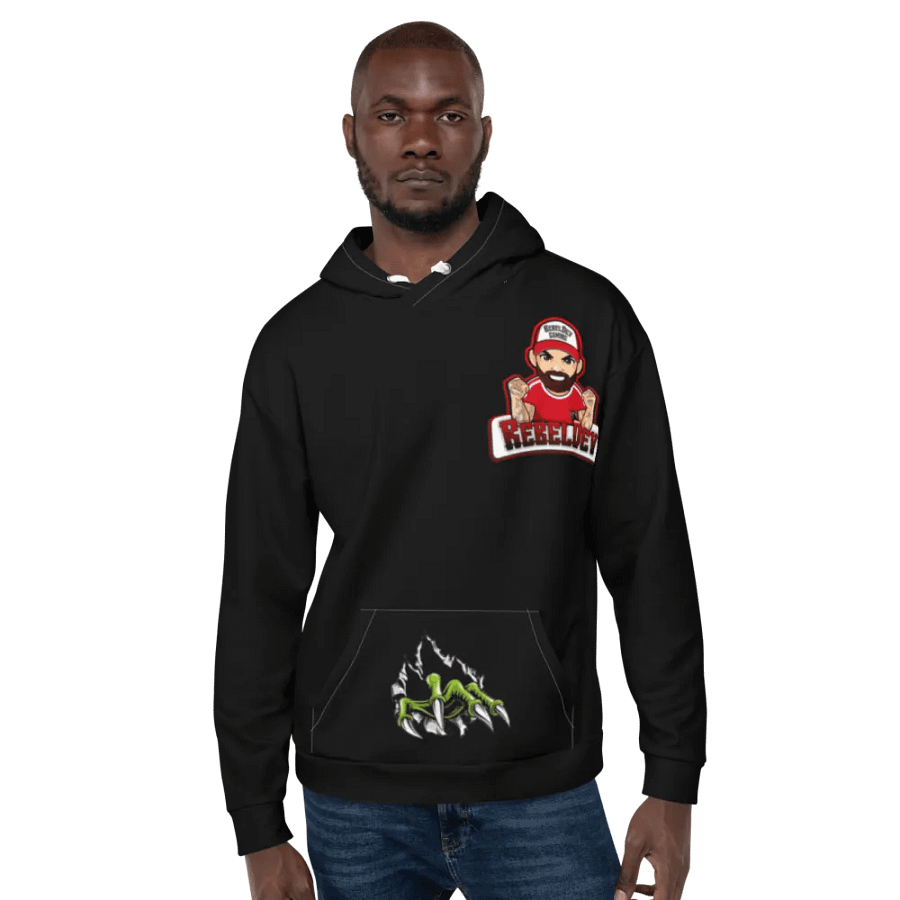 RebelDev black hoodie product image (5)