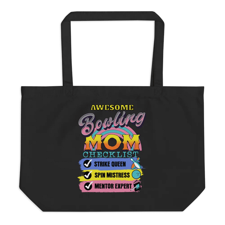 Awesome Bowling Mom Checklist Strike Mom Checklist Tote Bag product image (1)