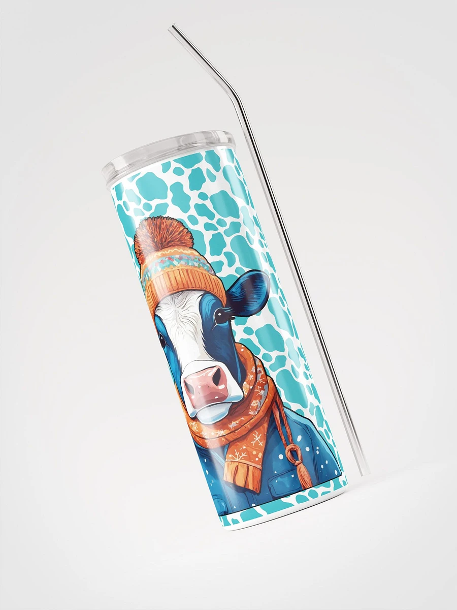 Winter Cow with Beanie Tumbler product image (4)