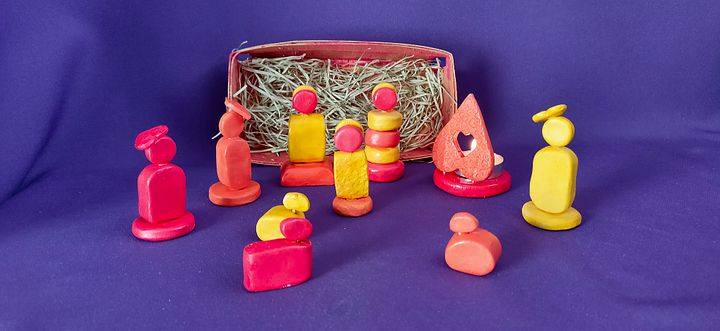 Presépio, Energia Positiva, figuras religiosas, minimalista, decoração de natal, feita à mão, conjunto religioso, presente único product image (2)