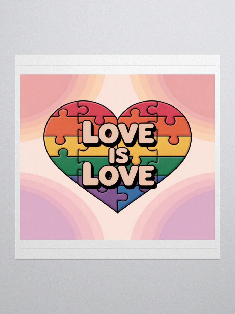 Exclusive "Love is Love" Rainbow Pride Sticker by TDS Music - Celebrate Inclusivity product image (1)