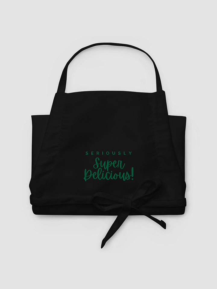 Super Delicious Embroidered Cooking Apron (Green) product image (1)