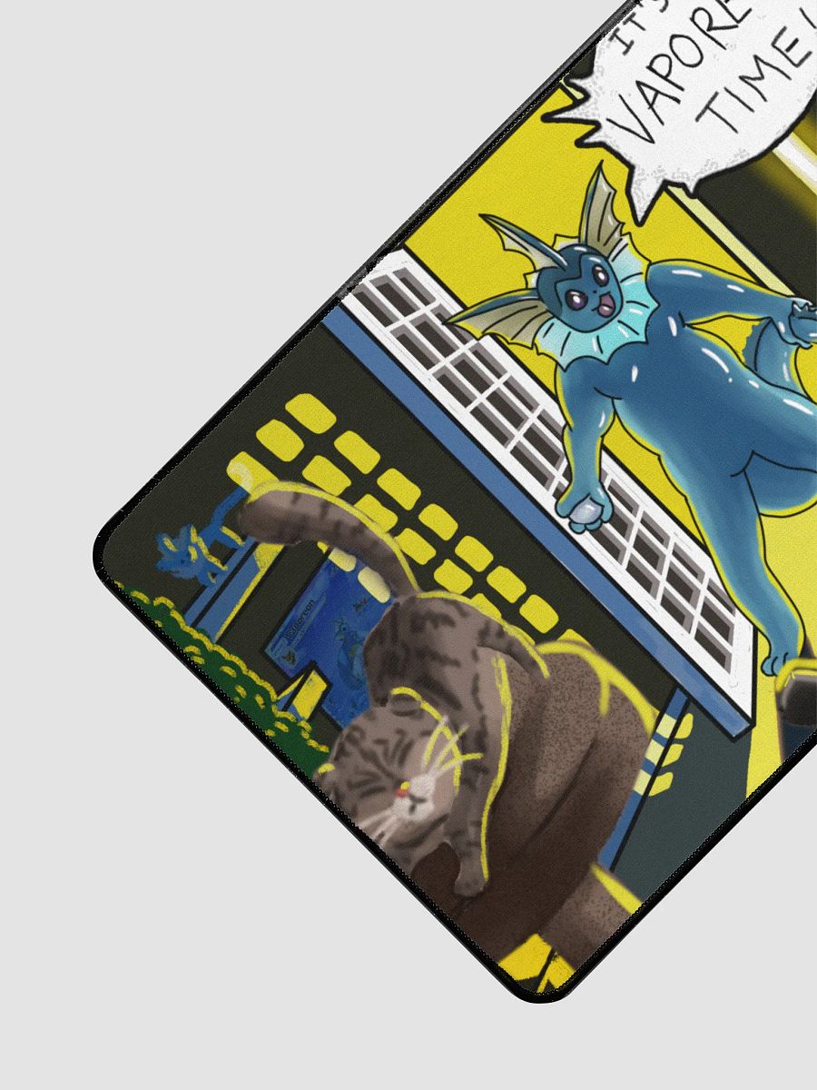Godzly Vaporeon Meme Desk Mat 15.5" x 31.5" product image (3)