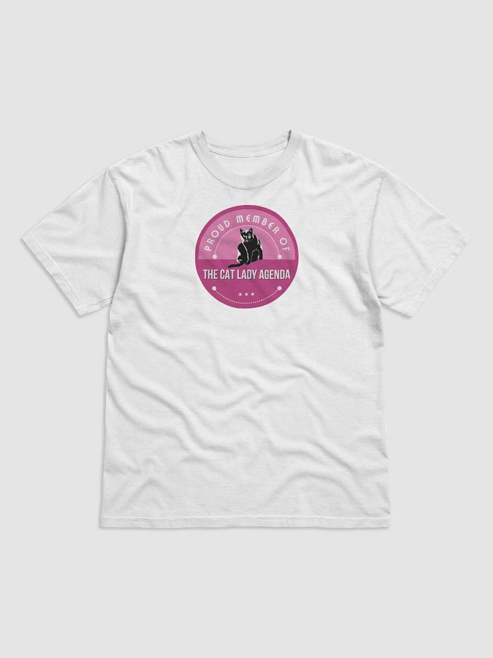 The Cat Lady Agenda Pink Logo T-shirt product image (1)