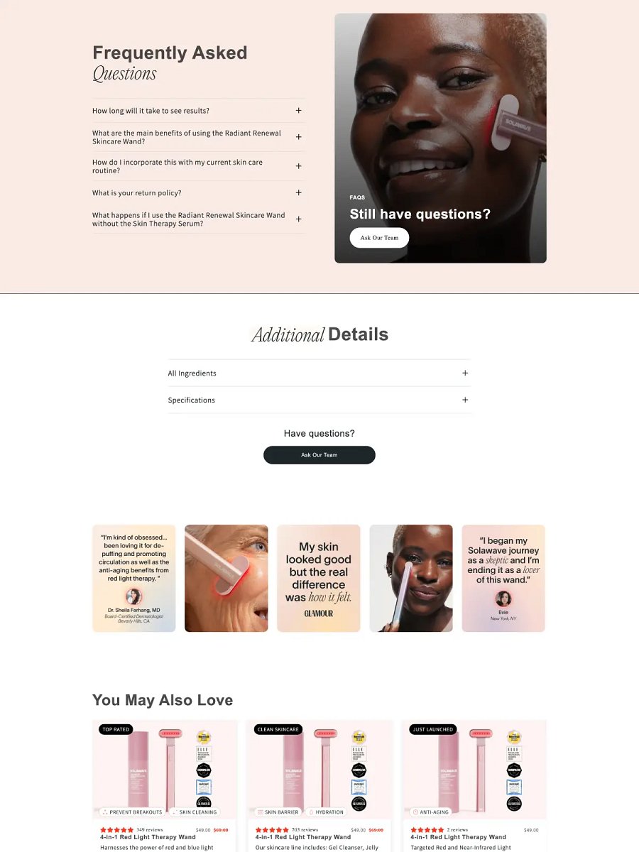 Solawave Skin Care - Replo Product Page Template product image (4)