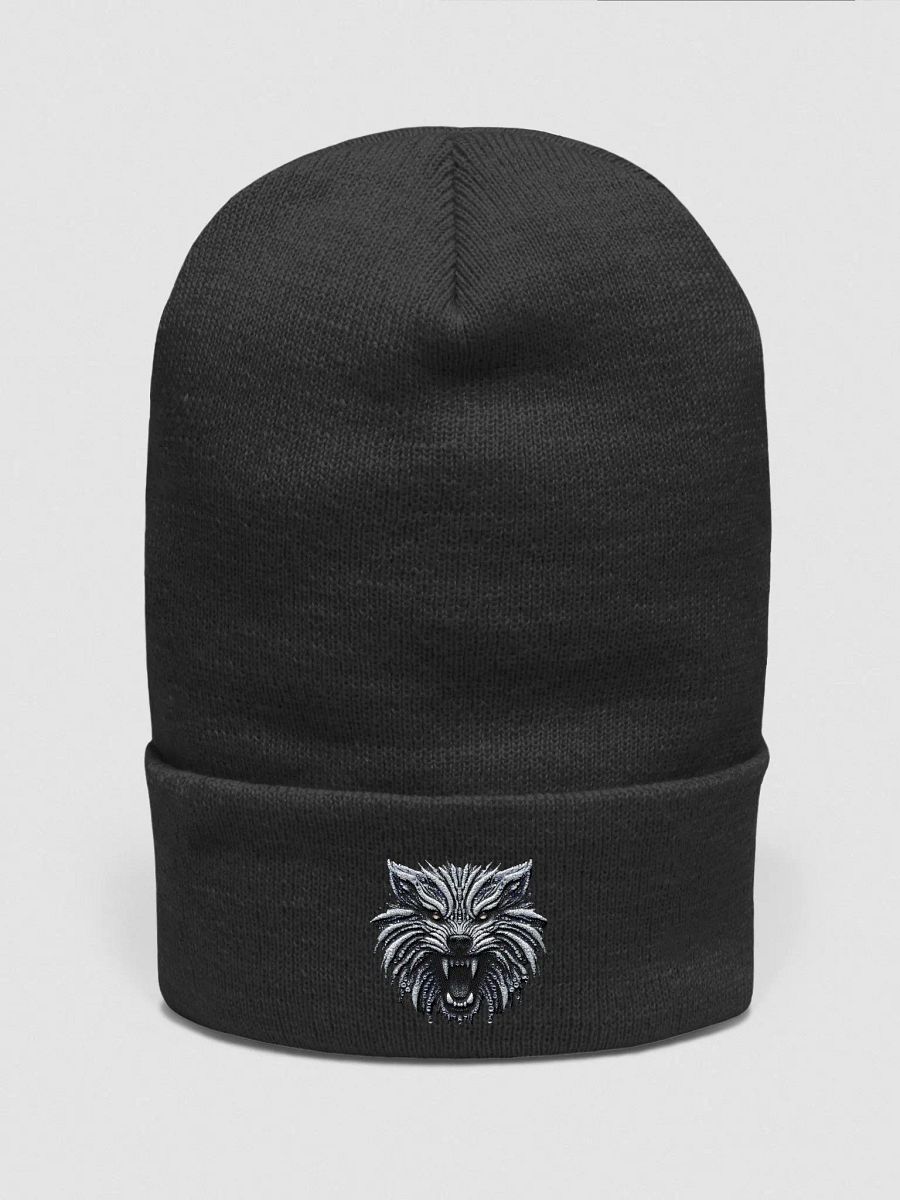 Cosmic Wolf Dot Art Beanie product image (1)