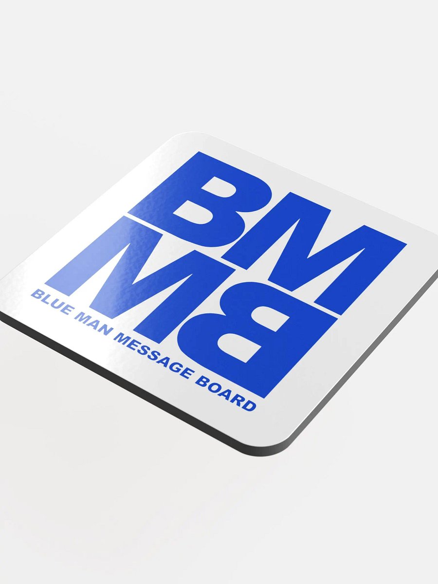 Blue Man Message Board Logo Glass Coaster product image (4)