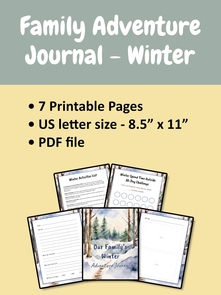 Printable Family Outdoor Adventure Journal - Winter product image (2)