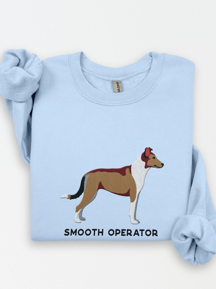 Smooth Operator Sweatshirt (Embroidered) of a Smooth Collie(Tan) product image (1)