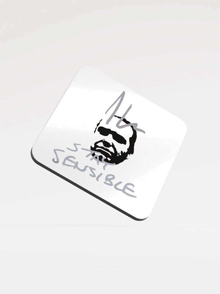 Jon Hare Stay Sensible Glossed Cork Coaster product image (1)