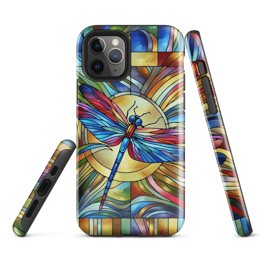 Tough Phone Case for iPhone® - Colorful Stained Glass Butterfly product image (1)