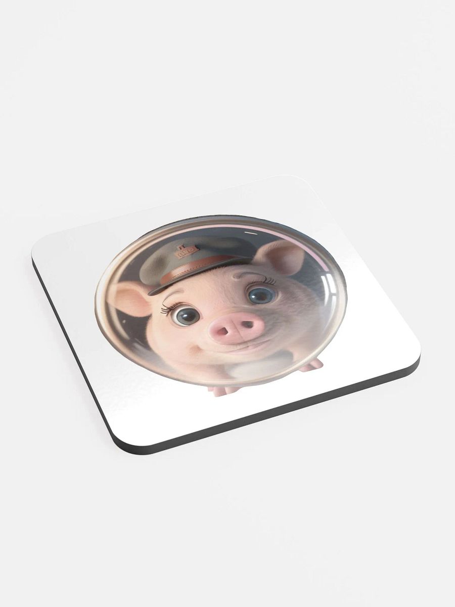 Whimsical Piggy Hat Cork Coaster product image (2)