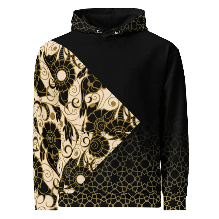 Black And Gold Patterned Hoodie product image (2)