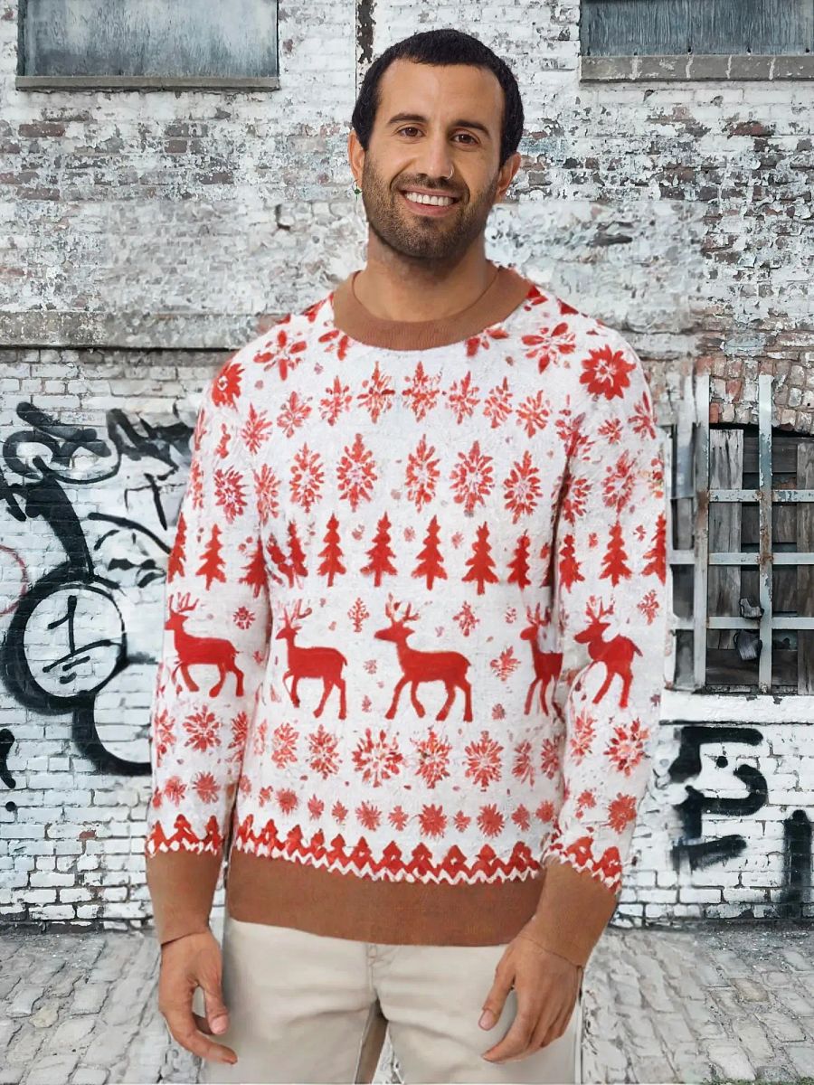 Festive Reindeer Christmas Sweater – Cozy Knitwear for Holiday Cheer product image (4)