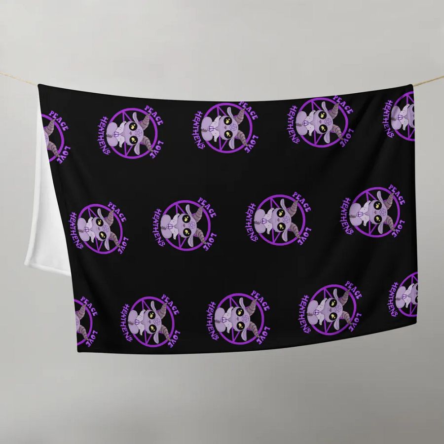 Peace, Love, Heathens Throw Blanket - Purple product image (21)