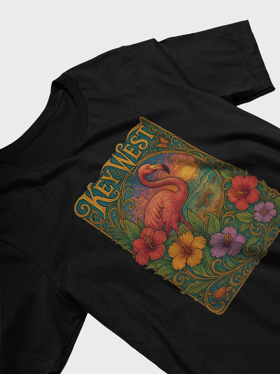 Key West Tropical T-Shirt Ultra Soft Tee with Flamingo and Hibiscus product image (3)