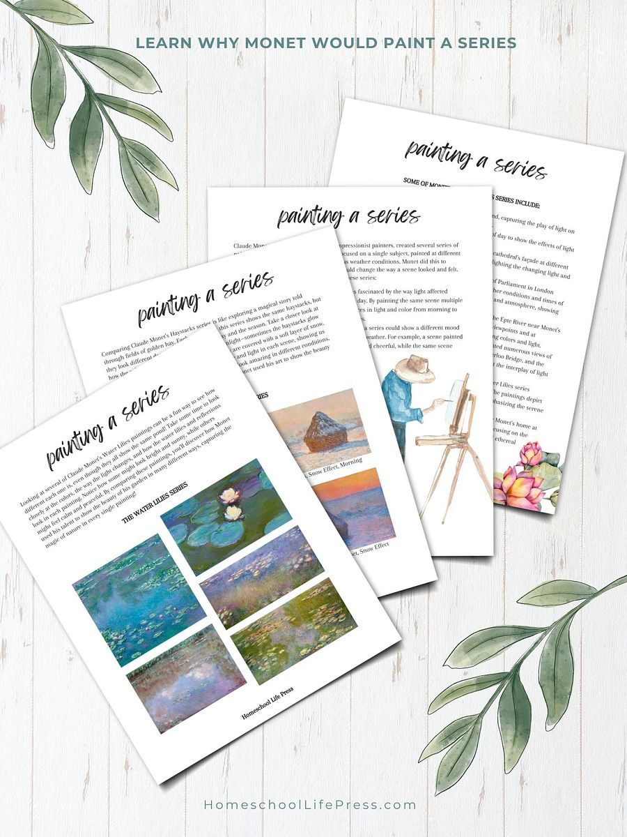 50 Page Printable Monet Artist Study product image (3)