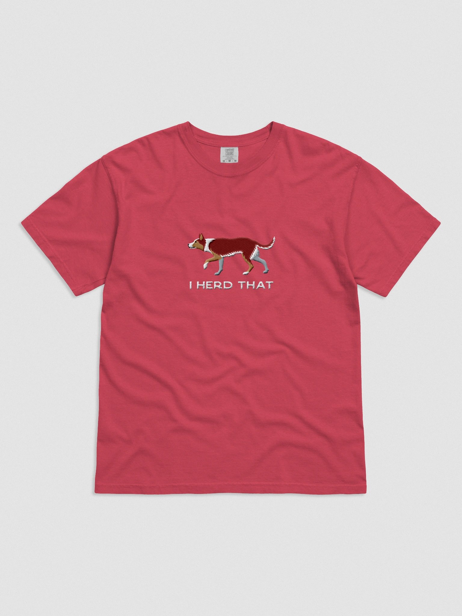 I Herd That T-Shirt(Embroidered) of an Australian Koolie(Red Tricolor) product image (4)
