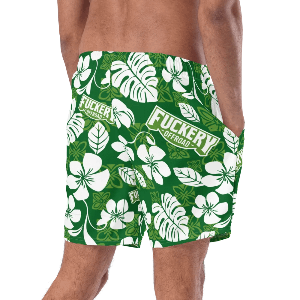 Fuckery Offroad Mens Hawaiian Shorts - Green product image (6)