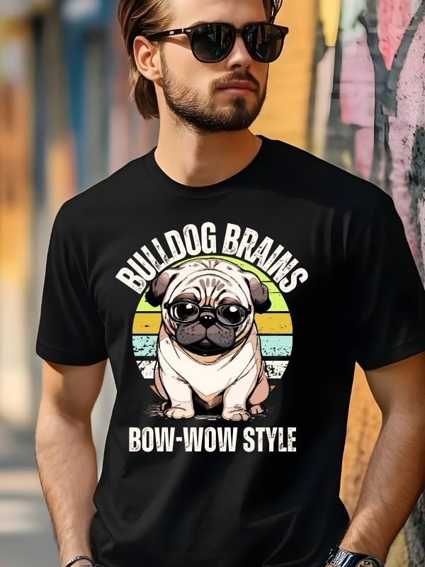 Bulldog Brains Bow wow style unisex shirt product image (1)