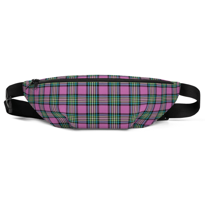 Purple Orchid and Turquoise Plaid Fanny Pack product image (2)