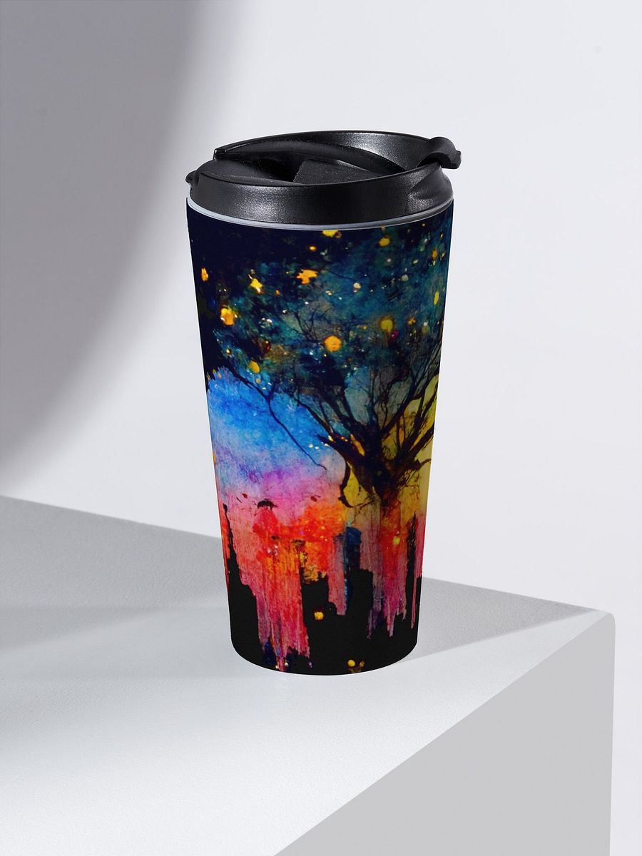 Dreamy Cityscape Tree Stainless Steel Travel Mug product image (2)