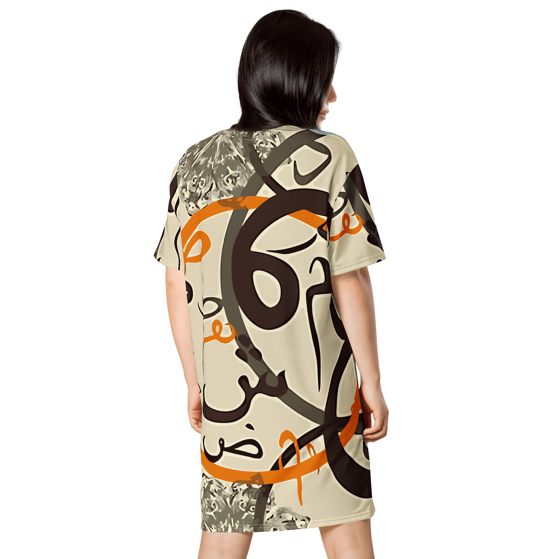 Arabic Calligraphy Fusion T-Shirt Dress product image (2)