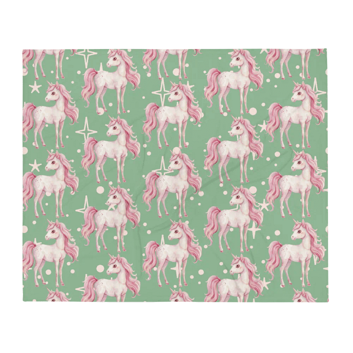Enchanted Pink Unicorn Dreams Throw Blanket product image (2)