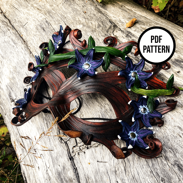 Woodland Fairy Mask - PDF Pattern for Leather product image (2)