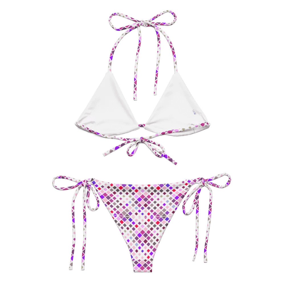 Colorful Square Pattern Design String Bikini - v2 product image (5)