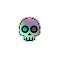 CMYK Big Skull Holographic Sticker product image (1)
