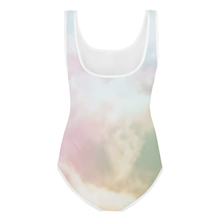 Blur cloud rainbow Design Youth One Piece Swimsuit - V4 product image (2)