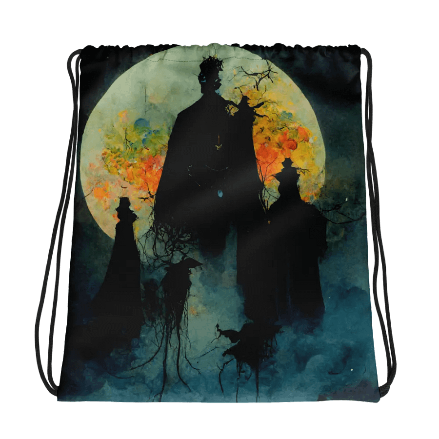 Moonlit Mystique Drawstring Backpack product image (1)