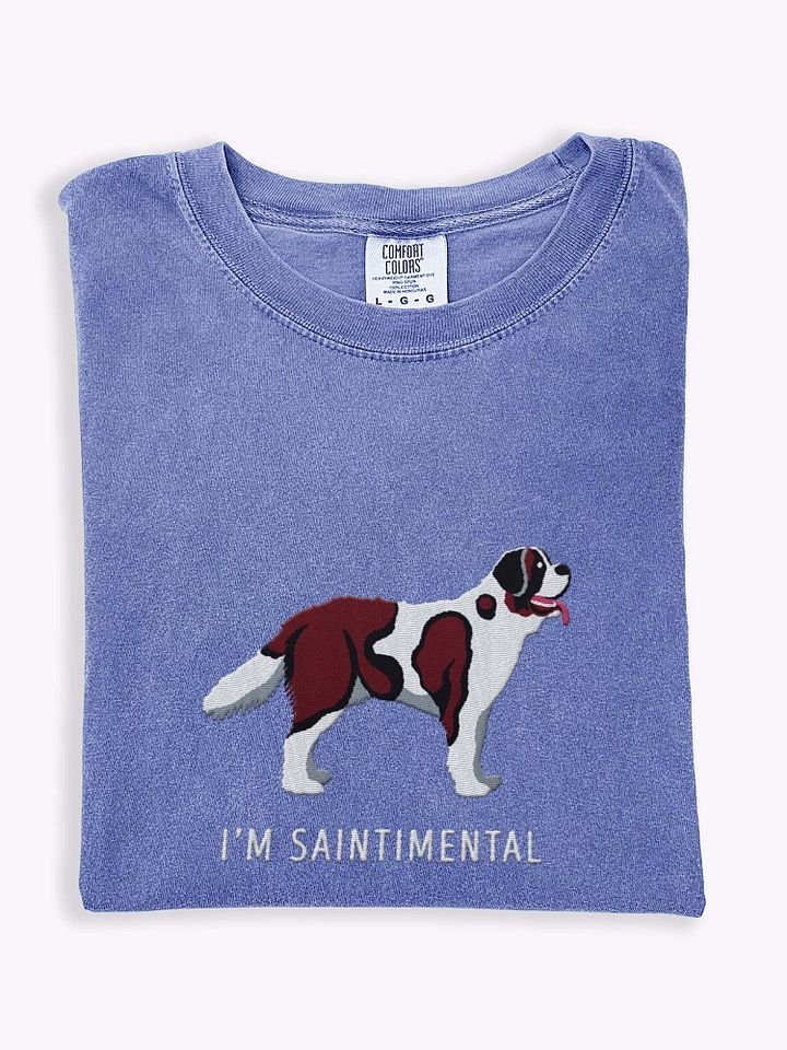 I'm Saintimental T-Shirt(Embroidered) of a Saint Bernard(Mahogany) product image (1)