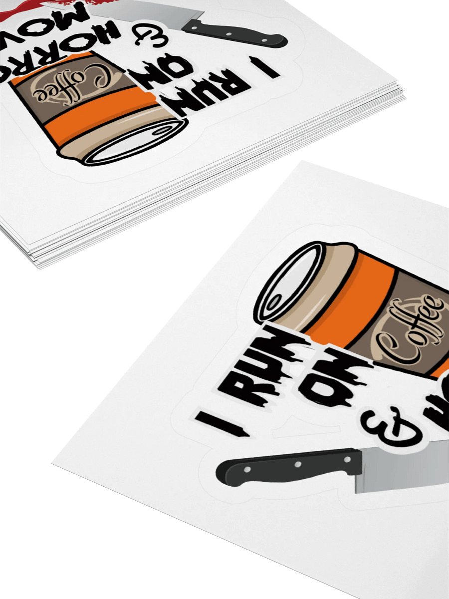 I Run on Horror Movies & Coffee Sticker product image (11)
