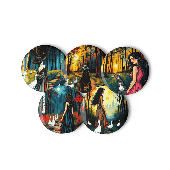 Goose Lady Serenity Pin Buttons Set product image (3)