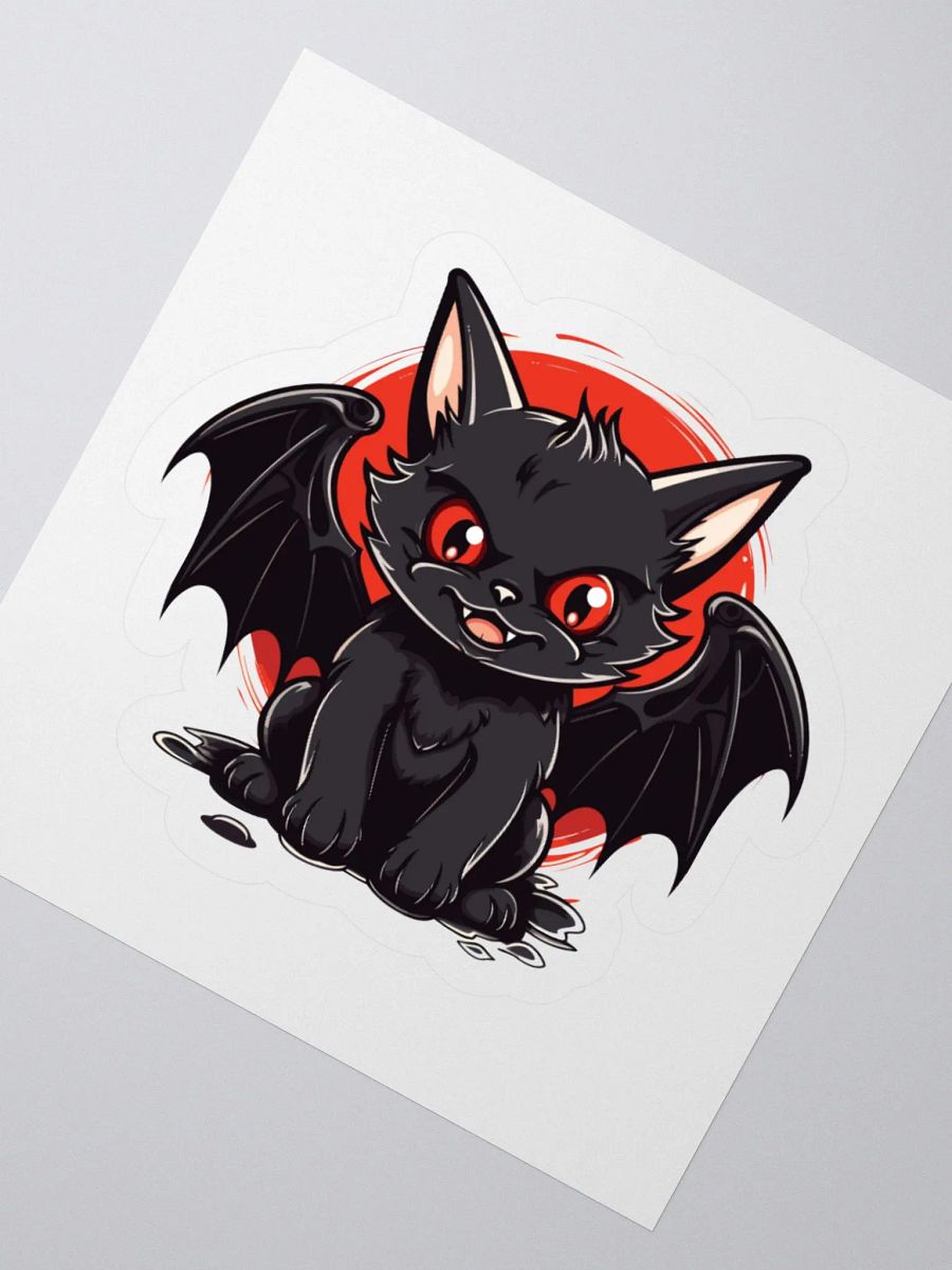 Cat Bat Halloween Funny Sticker product image (2)