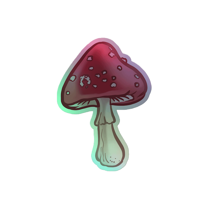 Mushroom Holographic Sticker product image (2)