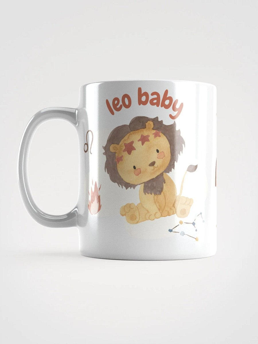 Leo Baby July 23 – August 22 WHITE GLOSSY MUG Baby Gift, New Mom Gift, Fun Astrology Gift product image (7)
