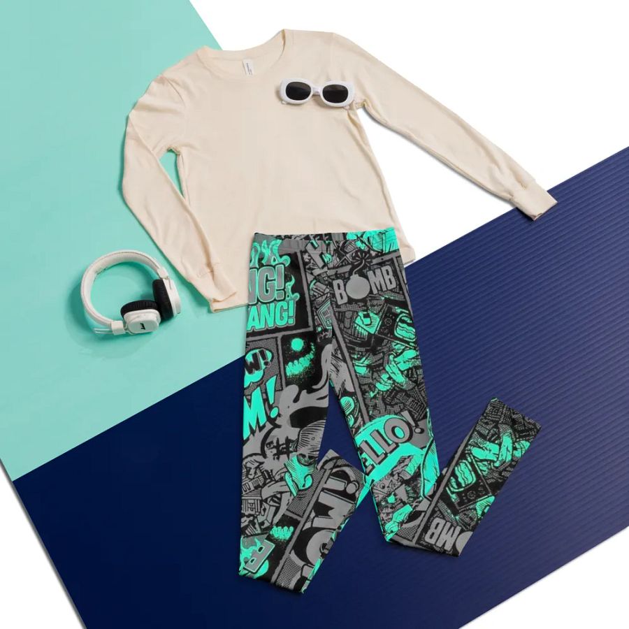 Kids Leggings – Boom Bang Baff Print for Energetic & Fun Style product image (5)