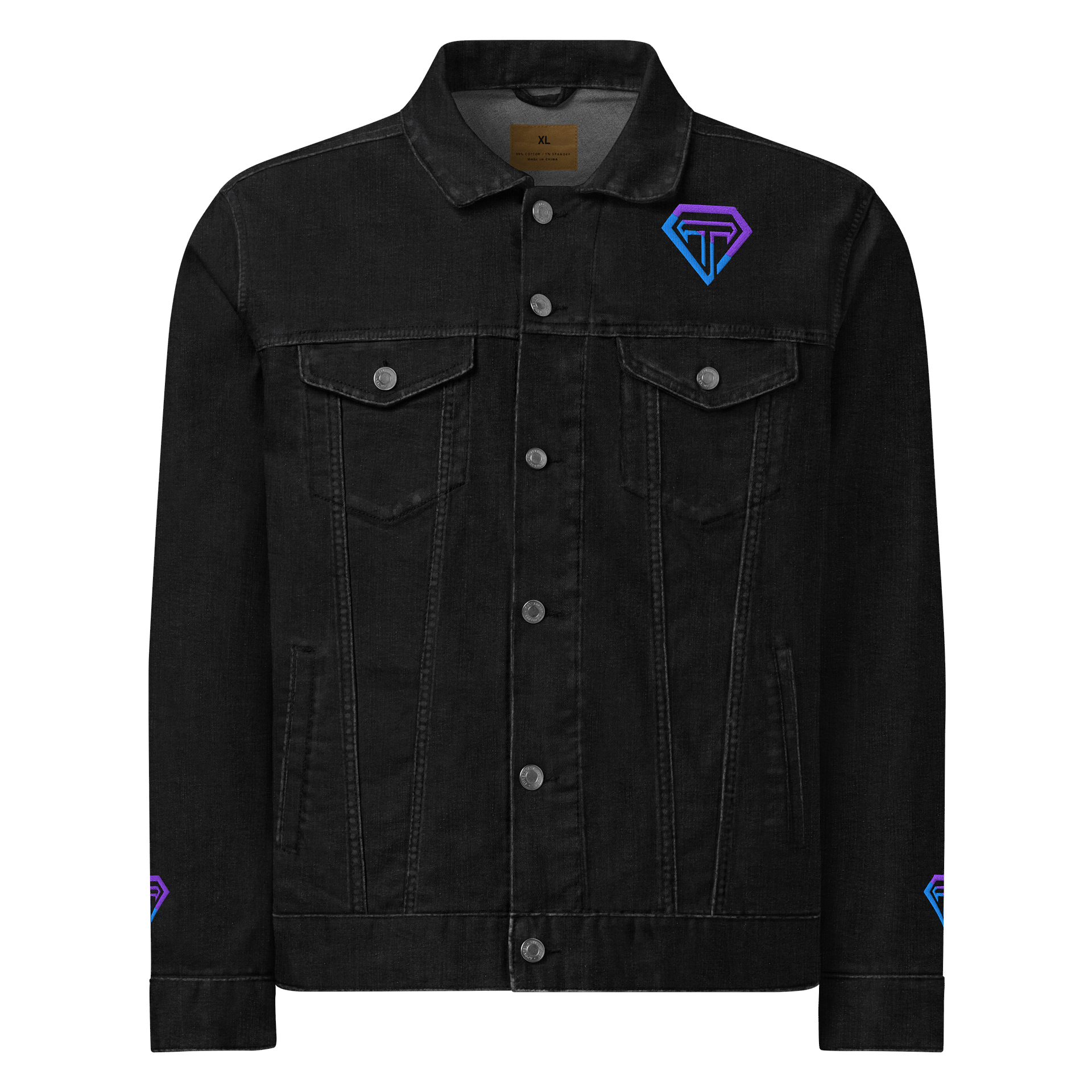Geometric Threads Emblem Denim Jacket product image (1)