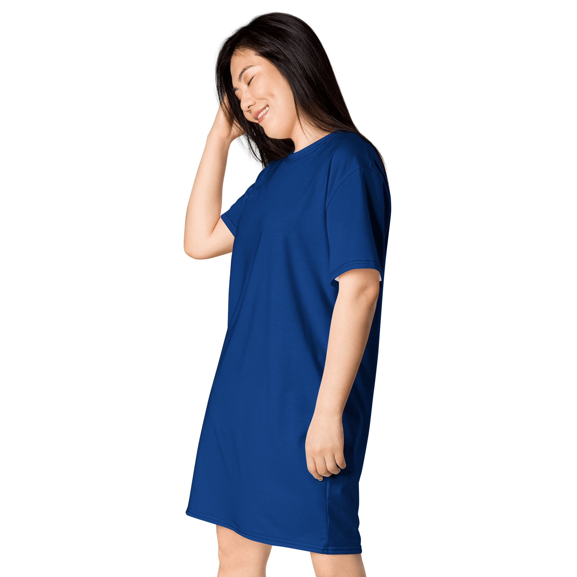Oversized T-Shirt Dress - Rich Dark Cerulean, Sizes 2XS-6XL product image (3)