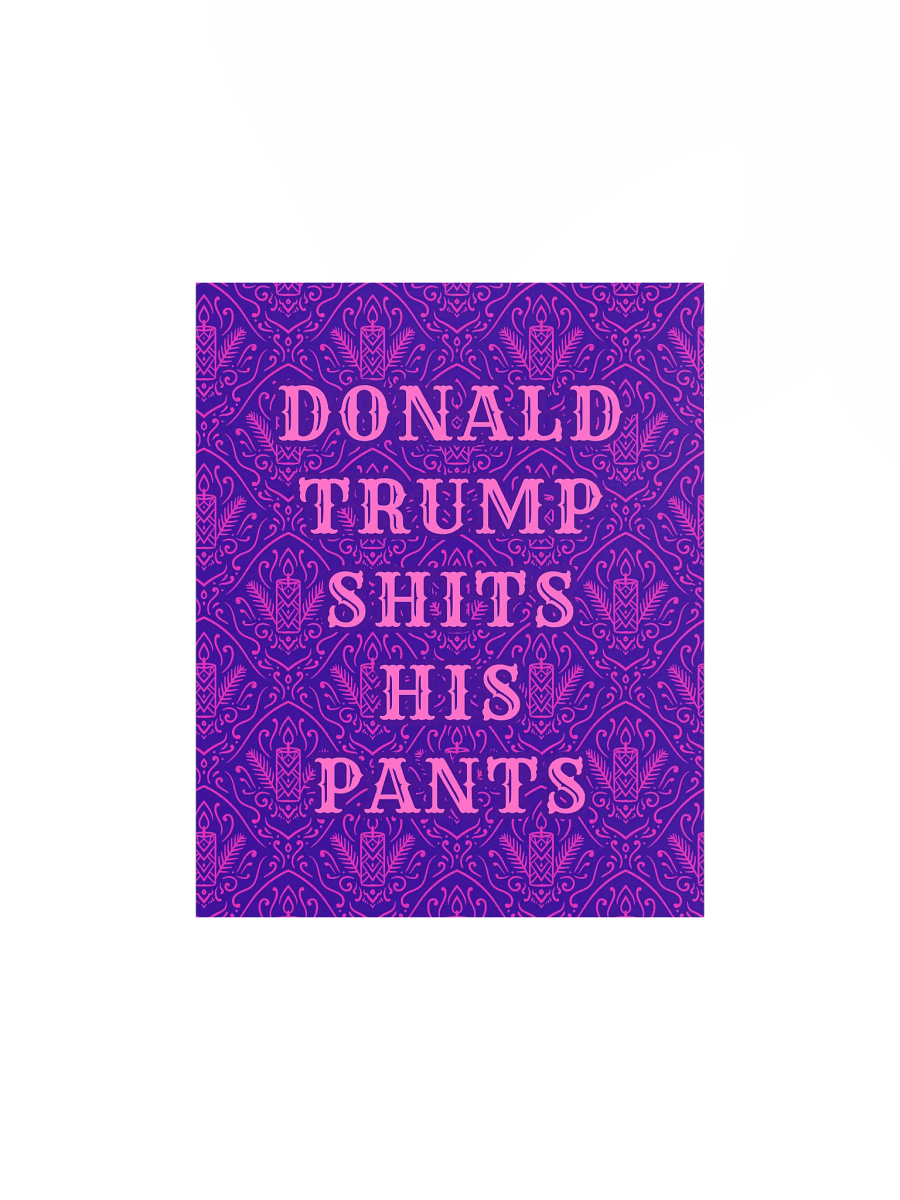 Donald Trump Sh*ts His Pants Purple VIntage Wallpaper Print product image (2)