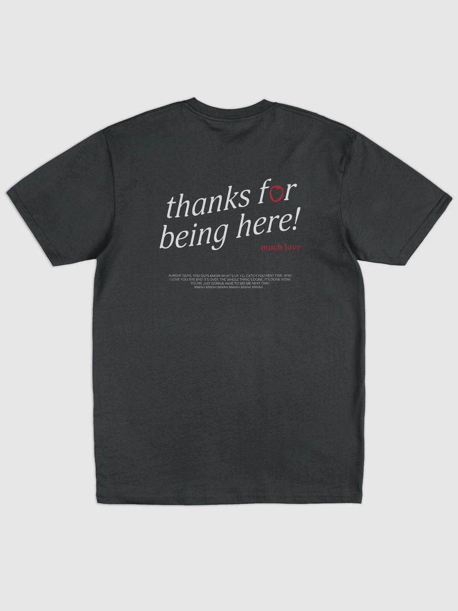 thanks for being here! Shirt (Red) product image (3)