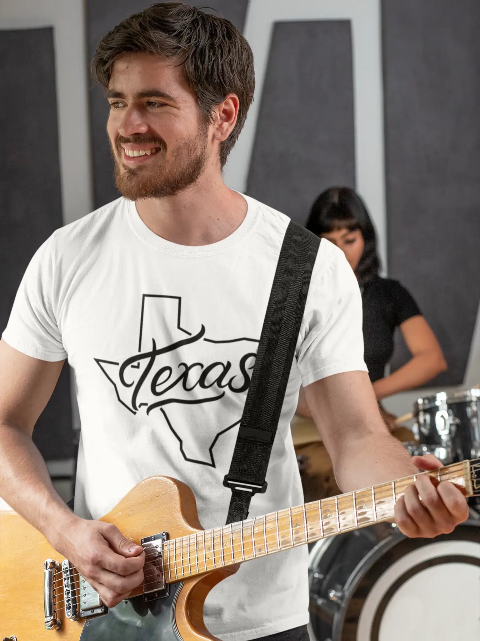 Texas Map Art Light T-Shirt product image (10)