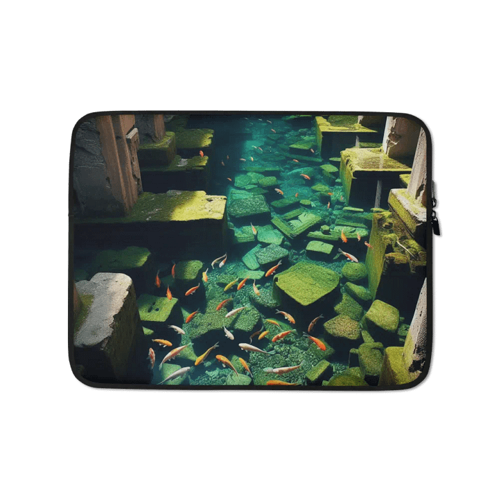 Aquatic Ruins Laptop Sleeve |Ai Design fish pond product image (1)