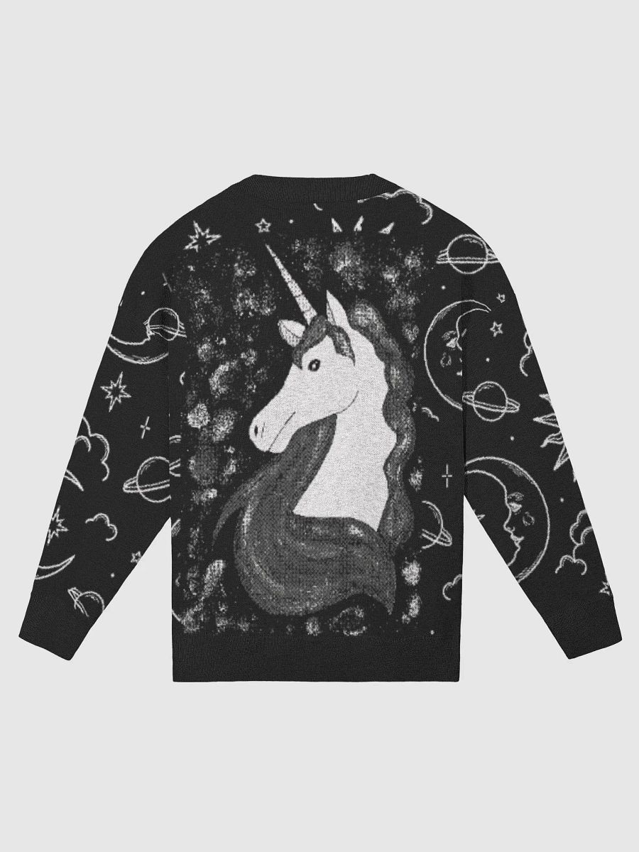 Unicorn (art by Dina R.) acrylic painting picture - Knitted Crew Neck Sweater Relaxed Fit product image (10)