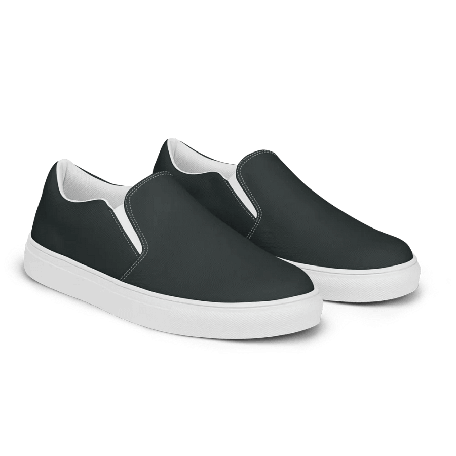 Women's Slip-On Canvas Shoes - Charcoal Gray product image (8)