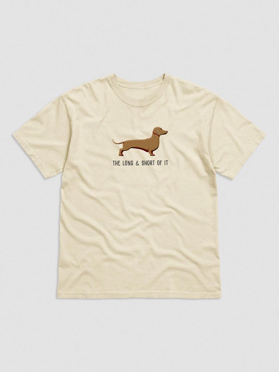 The Long and Short of It T-Shirt(Embroidered) of a Dachshund(Tan) product image (4)