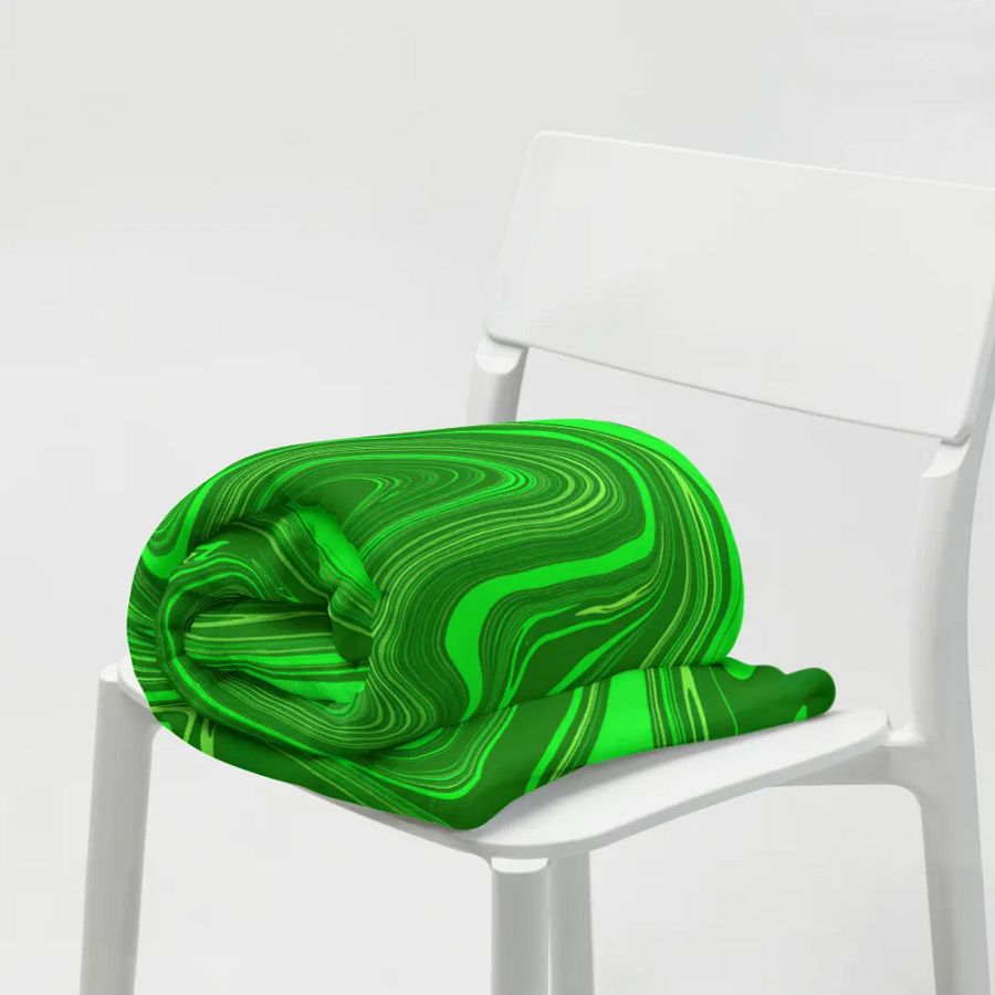 Throw Blanket - Different Shades of Green Digital Fluid Art product image (10)
